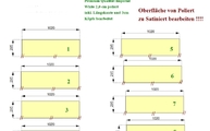 CAD Zeichnung der acht Granit Fensterbänke