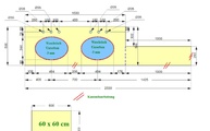 CAD Zeichnung der des Waschtisches in Frankfurt am Main 