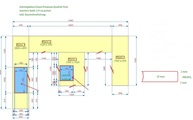 CAD Zeichnung der Nero Assoluto India Granit Arbeitsplatten