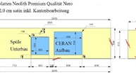 CAD Zeichnung der zwei Neolith Arbeitsplatten