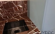 Rosso Levanto Marmor Arbeitsplatte mit Unterbauspüle