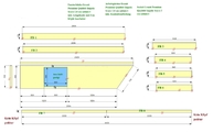 CAD Zeichnung der Granit Arbeitsplatte, Wischleisten und Fensterbänke 