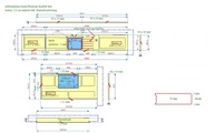 AutoCad Zeichnung für Granit Arbeitsplatten, Sockelleisten und Fensterbank