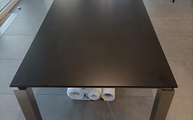 Lieferung der Silestone Tischplatte Negro Tebas in Fuldatal