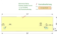 CAD Zeichnung der Dekton Rückwand