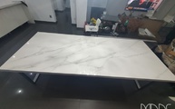 Esszimmertisch mit Statuario Michelangelo Level Tischplatte