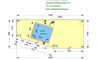 CAD Zeichnung der Granitplatte für den Spültisch