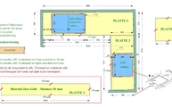 CAD Zeichnung der CTX - Basic Arbeitsplatten