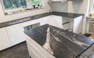  IKEA Küche mit Porto Branco Scuro Granit Arbeitsplatten