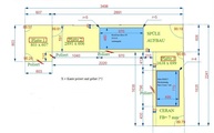 Zeichnung der Ironbark Silestone Arbeitsplatten