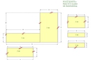 CAD Zeichnung der Granit Arbeitsplatten und Fensterbänke