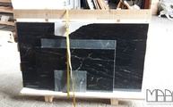 Lieferung der Porto Branco Scuro Granittischplatten 