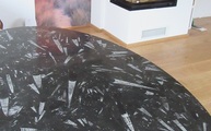 Polierte Marmor Fossil Black Tischplatte