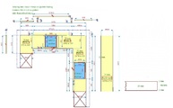 CAD Zeichnug Granit Arbeitsplatten und Rückwand