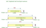 Zeichnung der Silestone Fensterbänke Blanco Zeus Extreme