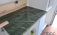 Polierte Vivid Green Naturstein Arbeitsplatte