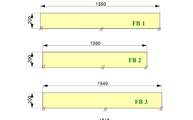 CAD Zeichnung der  vier Caesarstone Fensterbänke