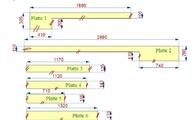 CAD Zeichnung der Marmor Fensterbänke Bianco Carrara C