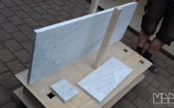Marmor Arbeitsplatten Bianco Carrara C in Hamburg geliefert