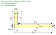 Zeichnung der Blanco Zeus Extreme Silestoneplatten
