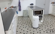 Büroküche mit Silestone Arbeitsplatten Cemento Spa