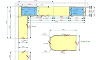 Zeichnung der 5 Dekton Arbeitsplatten