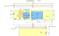 CAD Zeichnung der Granit Arbeitsplatten und Wischleisten 