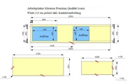 CAD Zeichnung der Silestone Arbeitsplatten