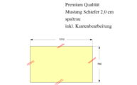 CAD Zeichnung der Mustang Schiefer Tischplatte