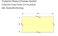 CAD Zeichnung der Tischplatte aus Marmor