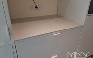 Küchenzeile mit Chianca di Ostuni Infinity Arbeitsplatte