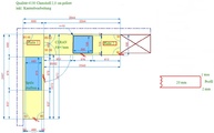 CAD Zeichnung der Quarzkomposit Arbeitsplatten