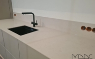 Trani Ivory CTX - Basic Keramik Arbeitsplatte mit Unterbauspüle
