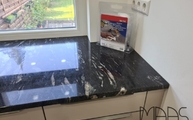 Polierte Black Cosmic Granit Arbeitsplatte