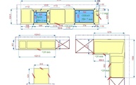 Zeichnung der Neolith Arbeitsplatten