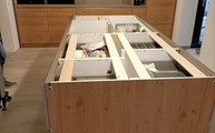 Montage in Heinsberg der Barro Neolith Arbeitsplatten und Seitenwangen