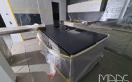 Küche in Herne mit Nero Assoluto Zimbabwe Granit Arbeitsplatte