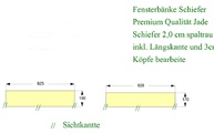 CAD Zeichnung der zwei Schiefer Fensterbänke