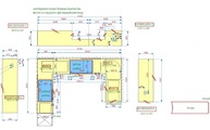 CAD Zeichnung der Tan Brown Granit Arbeitsplatten und Rückwände