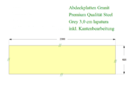 Zeichnung der Granit Abdeckplatte 