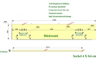 CAD Zeichnung der Infinity Rückwand