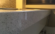 Blanco Stellar Silestone Arbeitsplatten mit Gehrung