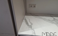 Marmoroptik der Classic Statuario Infinity Arbeitsplatte
