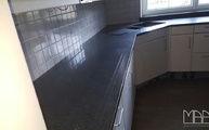 Montage der Silestone Arbeitsplatten Arden Blue in Ingolstadt