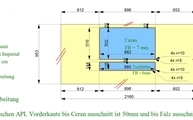 CAD Zeichnung der Granit Arbeitsplatte