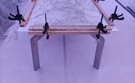 Esstisch mit Arabescato Laminam Tischplatte