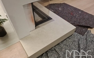 Montage in Jülich der Chianca di Ostuni Infinity Keramik Abdeckplatten