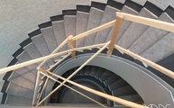 Das Treppenauge der Wendeltreppe