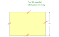 CAD Zeichnung der Granit Tischplatte