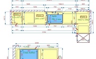 CAD Zeichnung der Granit Arbeistplatten in Kaltenkirchen Atlantic Yellow